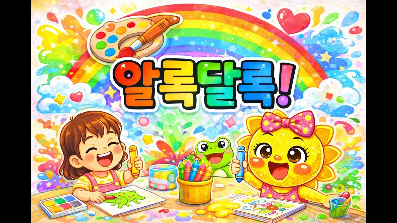 색깔·집중력 동시에 🎨 알록달록 색칠 모험 (3~8세) Coloring Song for Kids