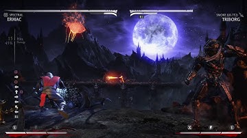 15 hits, 45% corner dmg, 2 bars (Spectral Ermac)