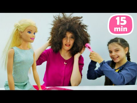 Игры в парикмахерскую — Салон красоты куклы Барби. Видео для девочек про игры в игрушки