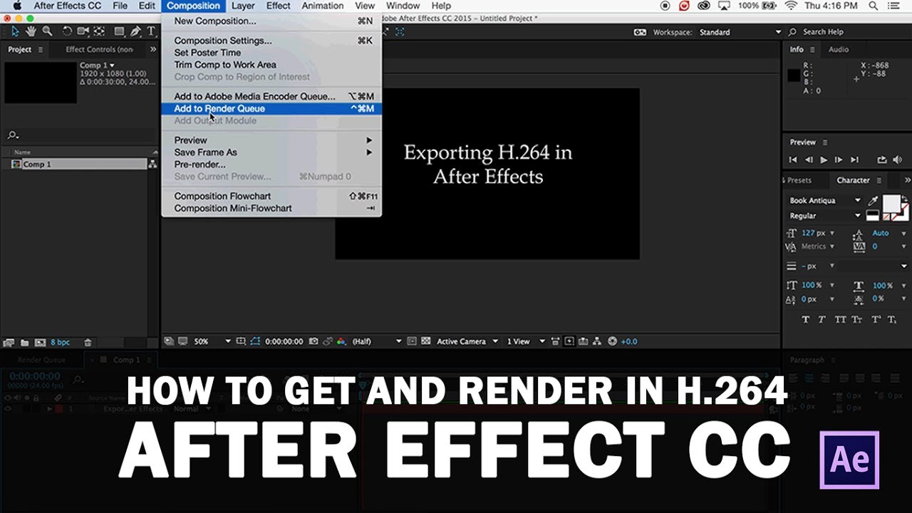 h.264 codec download adobe after effects plugins