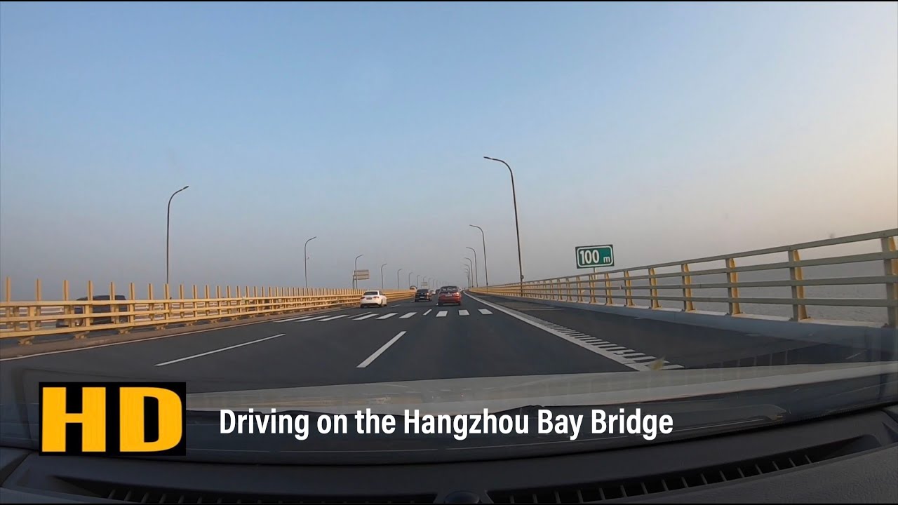 (HD) Driving on the Hangzhou Bay Bridge, Zhejiang, China on Oct 3, 2019. Road Trip Video.