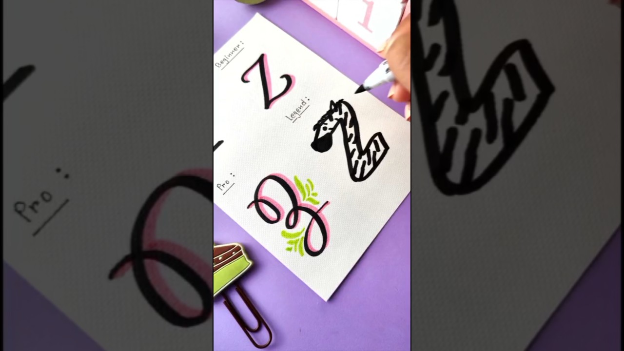 "Watch Me Draw Four Z ❤️ Designs for (Ultimate Creative Challenge) 