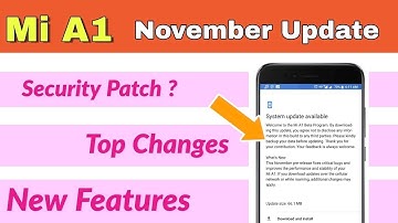 Official Mi A1 November 2018 Update and Security Patch | Mi A1 Android P