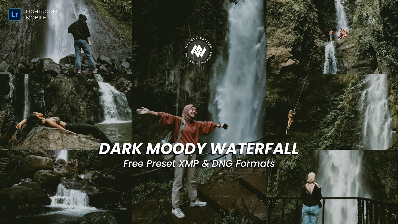 DARK MOODY WATERFALL - Lightroom Mobile Presets | FREE XMP & DNG | Lightroom Tutorial
