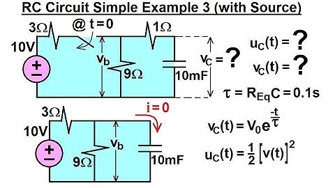 Electrical Engineering: Ch 8: RC & RL Circuits (9 of 43) RC Circuit: Simple Ex. 3 (with Source)