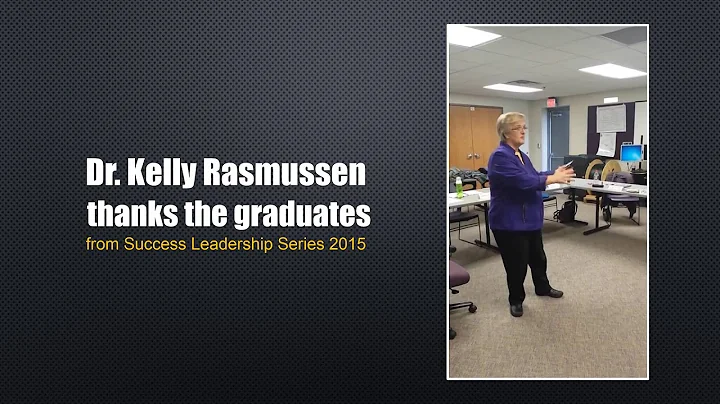 Dr. Kelly Rasmussen thanks the graduates from Succ...