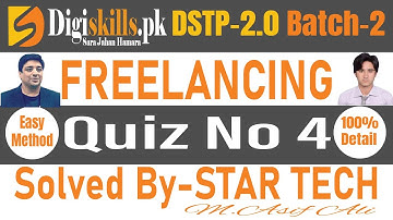 DSTP-2.0 Batch 2 Freelancing Quiz 4 | Digiskills Freelancing Quiz no 4 Solution | Quiz4 Freelancing