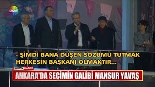 Ankarada Seçimin Galibi Mansur Yavaş