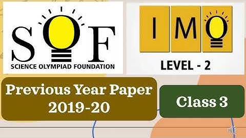 IMO 2019 | Level 2 | Class 3 | SOF Maths | Previous Paper #class3   #imo #sofolympiad #mathsolympiad
