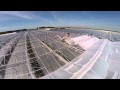 Applying a coating layer on greenhouse roof with the van der waay chalking machine