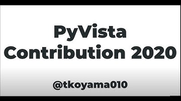 PyVista Contribution2020