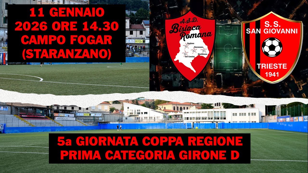 Bisiaca/Romana - San Giovanni (2-0, Coppa Regione Prima Categoria Girone D), la sintesi