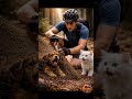 Brave Cyclist Rescues Trapped Puppy After Cat Leads Him | Emotional Animal Rescue Story #shorts
