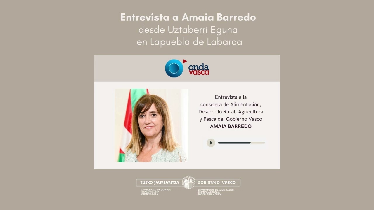 Entrevista a Amaia Barredo, en el programa especial de Onda Vasca por Uztaberri Eguna 2026