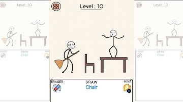 Draw Puzzle: sketch it - Level 10- Draw Chair Walkthrough Solution