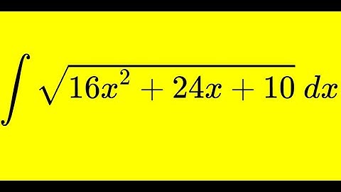 Solving an integral with a square root.