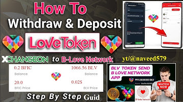 How To Send / Transfer Your BLV Tokens From XchangeOn to B-Love Network Mining App? #bficnetwork