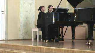 Schoenberg Sechs Stücke für Klavier zu vier Händen Шенберг Шість п'єс Лія Боднар Вікторія Скробач