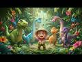 Dinosaur Stomp Song | T-Rex Stomp Dance + Dino Adventure | Kids Songs &amp; Nursery Rhymes Cartoon