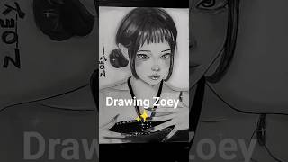 DrAwing Zoey in my style 😱sHe lOokS sO aDrOblE...?!#kpop#zoey #demonhunters #foryou #viral #tiktok