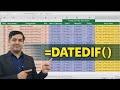 How to Calculate Service Duration in Excel | DATEDIF function | Day, Month and Year