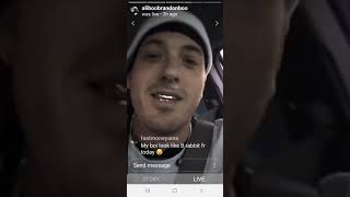 PNO CALLS UGLY ASS DOG KFROG. THEN FAN GOES IN ON BRUHS STACHE