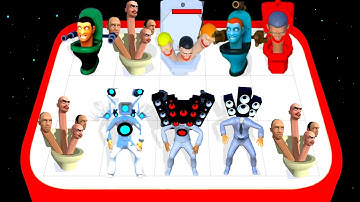 Merge Toilet: Battle Master, Skibidi Monster vs Cameraman,