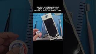 GALAXY S20 REPLACEMENT ONLY THE FRONT GLASS OF THE SCREEN WITH BLACK DOT #shorts #galaxys20