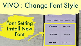 How To Change The Font Style In VIVO Phone screenshot 3