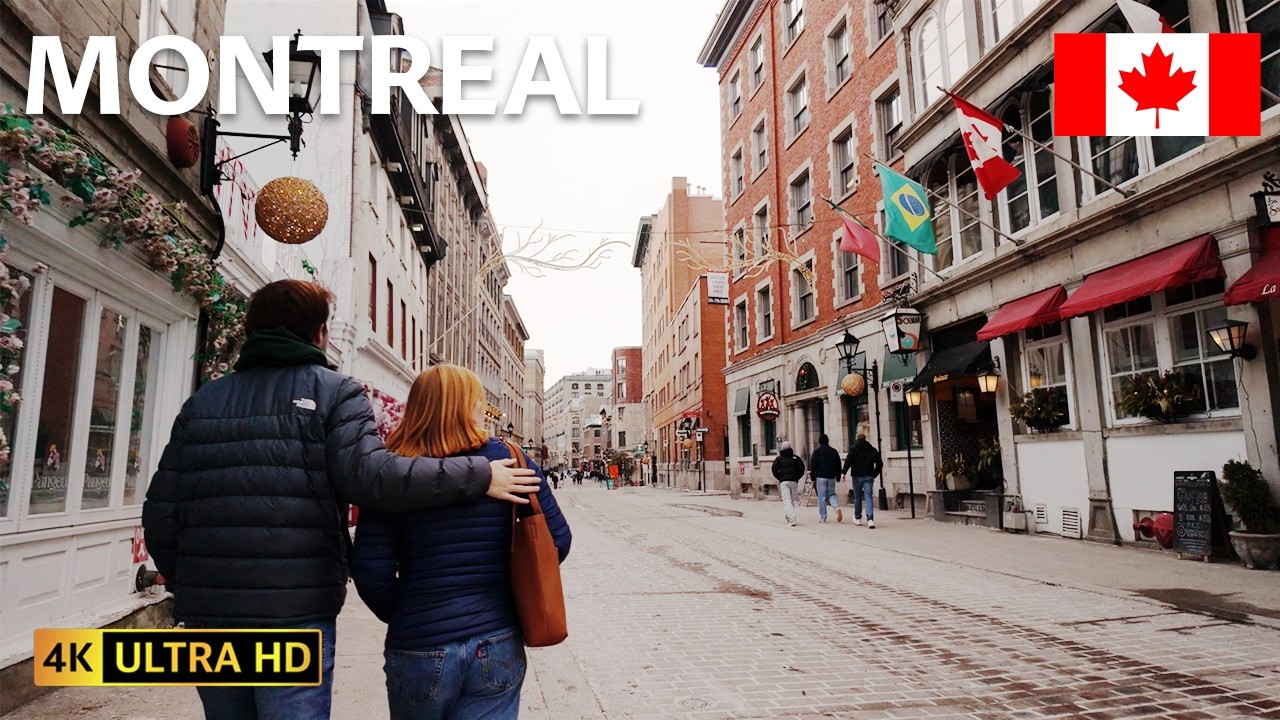 Montreal, Canada Walking Tour | 4K UHD 60fps | Old Montreal | March ...