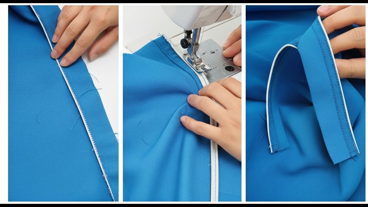 Piping Design Blouse Stitching in Telugu | Easy Step-by-Step Tutorial 👗