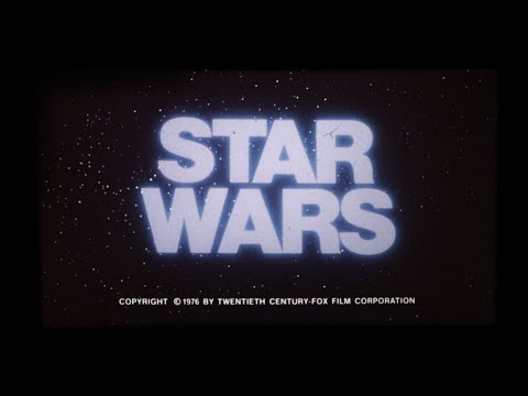 Running a 47 year old STAR WARS trailer on 35mm film!