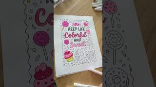 Sweet Candy Coloring Session | Cozy Quote Mindfulness Session | Coloring Page