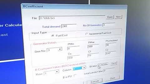 Optimal Generator Scheduling (economic dispatch) solved  using MI Power software as per VTU syllabus