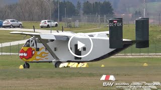 Pink Aviation Services Short SC7 Skyvan OE-FDK - bumpy landing at Altenstadt Army Airfield