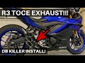 2019 Yamaha R3 Toce FULL Exhaust System - DB Killer Install and Sound Sample!! SOO LOUD!!