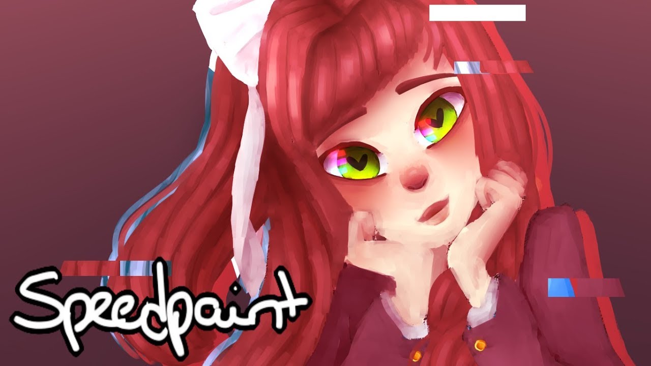 [SPEEDPAINT] Monika - Doki Doki Literature Club - YouTube