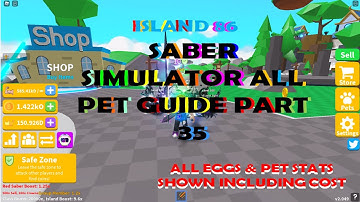 Saber Simulator All Pet Guide Part 35 All Pets From Island 86