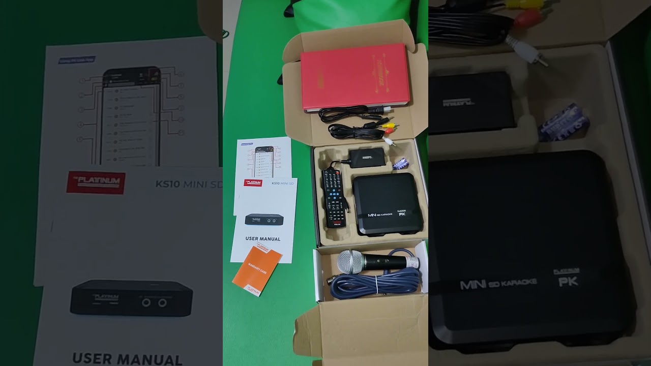 Platinum Karaoke KS10 mini SD 23,000++ songs with free microphone, remote control 