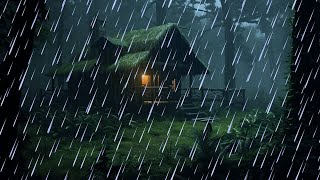 Relaxing Rain for Sleep, Meditation, Studying  Sound of Rain at House in the Forest