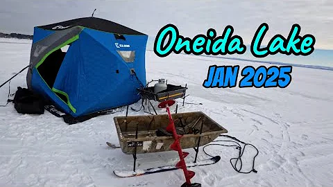 Ice Fishing Oneida Lake for Walleye & Perch — January 2025