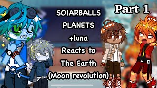 Solarballs planets +luna reacts to the Earth (moon revolution) || angst || part 1