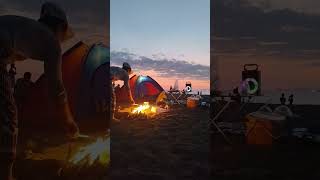 overnight camping #shortvideo #beach #camping #overnight