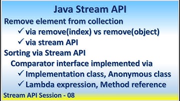 Stream API Session 08 | Remove element from collection Sorting via Stream API Comparator implemented