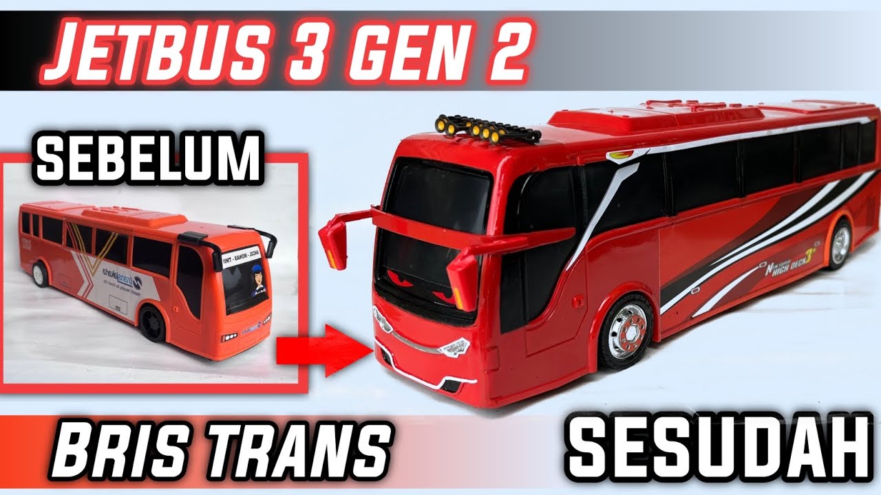 MODIFIKASI BUS PLASTIK RKC JADI JETBUS 3 GEN 2 BRIS TRANS - YouTube