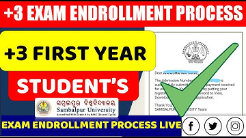 Sambalpur University Enrollment Process 2025 || Sambalpur University  || step by step full process