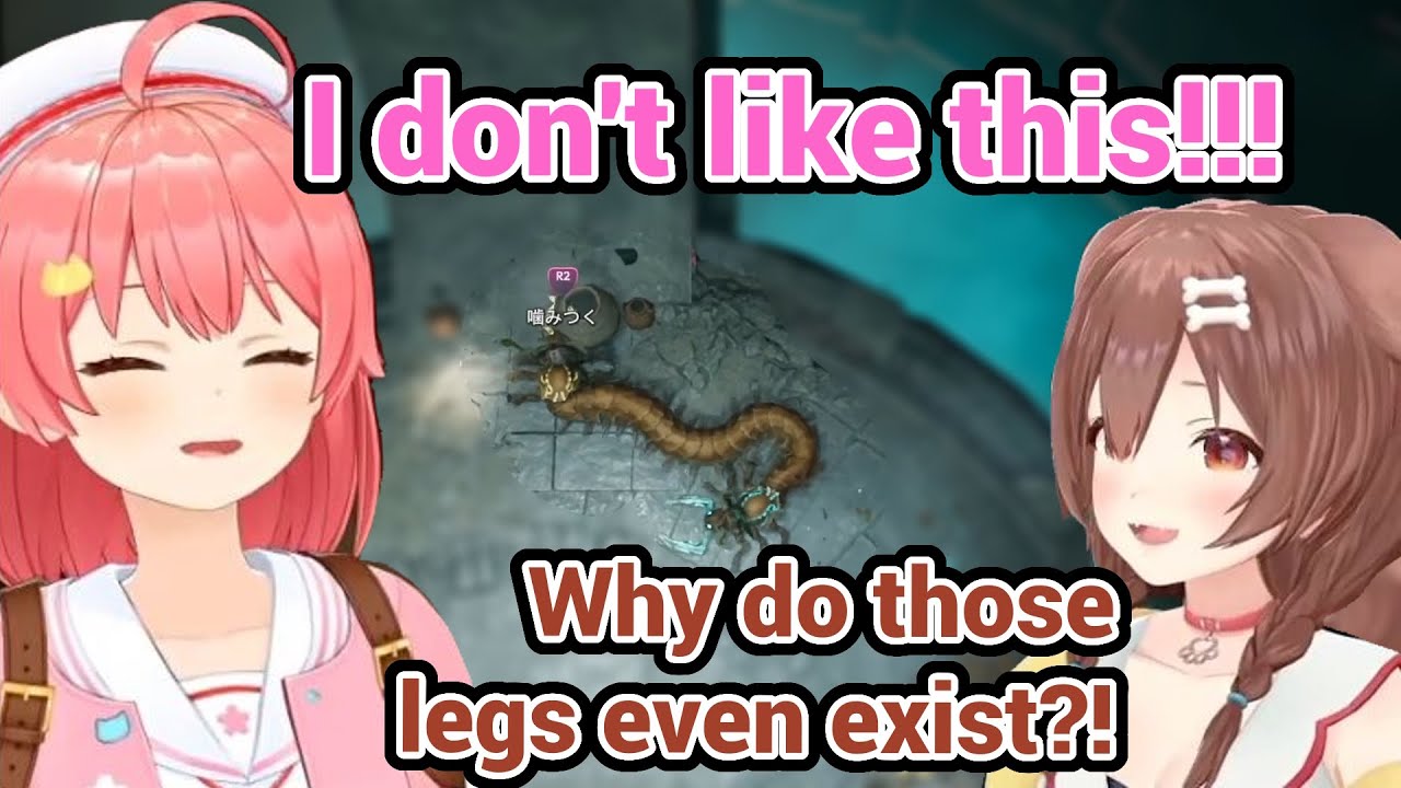 Miko and Korone Are Disgusted by This Centipede Part in Split Fiction