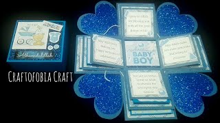 Baby Boy Theme Explosion Box | Blue Theme Explosion Box | It's a boy