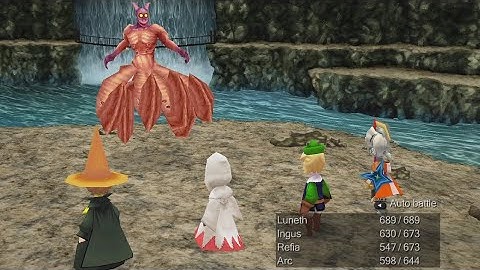 Final Fantasy III (3D Remake) {Part 13} - Cave of Tides cleared + Water Crystal jobs unlocked