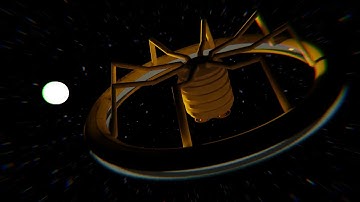 Blender 3D space station modeling time-lapse